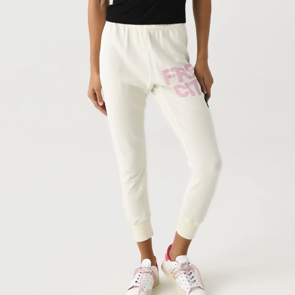 Free City Large 3/4 Sweats - Creamy Ballerina - Size Small (NWT)